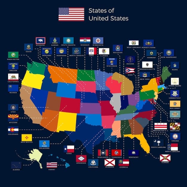 A map of the United States, with each state highlighted in a different color, symbolizing the varying unclaimed property laws across the country.