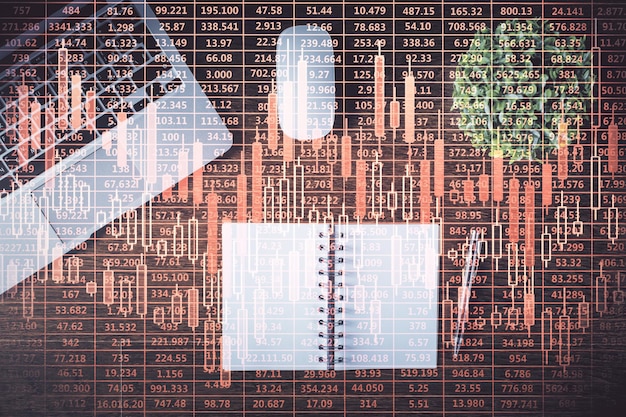 A detailed shot of an open financial ledger or spreadsheet with numbers and charts, overlaid with a hand holding a pen, suggesting meticulous financial analysis and planning as part of benefits management.