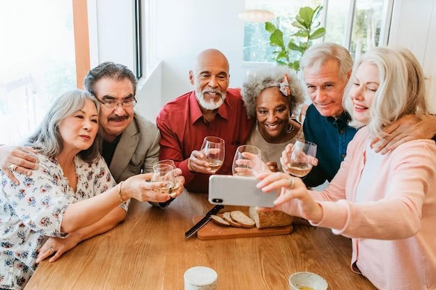 An image of a group of family members smiling and interacting with an elderly person, suggesting a supportive and loving environment. They might be engaged in an activity like reading, playing a game, or simply talking. This shows the importance of family support when FDA Approves New Drug for Alzheimer's Treatment: What This Means for Patients and Families.