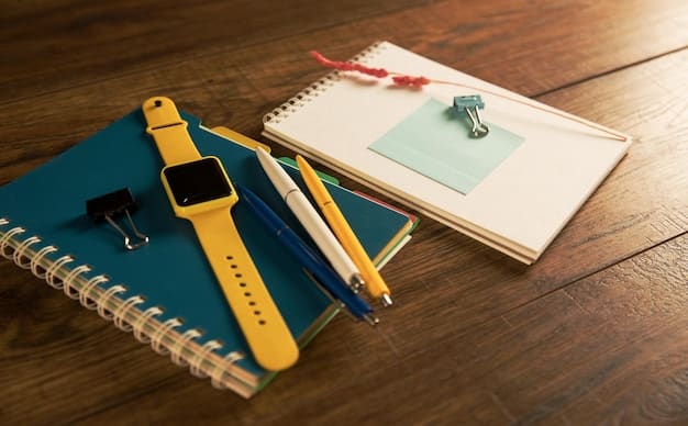 A person wearing a smartwatch and focused on the timer, with various SAT prep materials scattered around. They are in a quiet study setting, emphasizing concentration and effective time management. The image subtly incorporates the phrase 