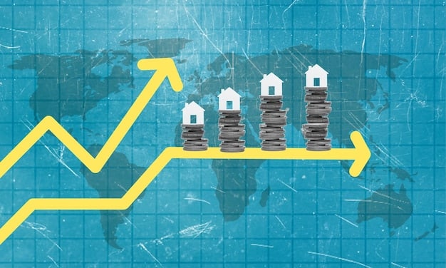 An image showing different asset classes (stocks, bonds, real estate) with their values fluctuating. Arrows indicate the impact of quantitative easing on each asset class. In the forefront is a speech bubble stating 