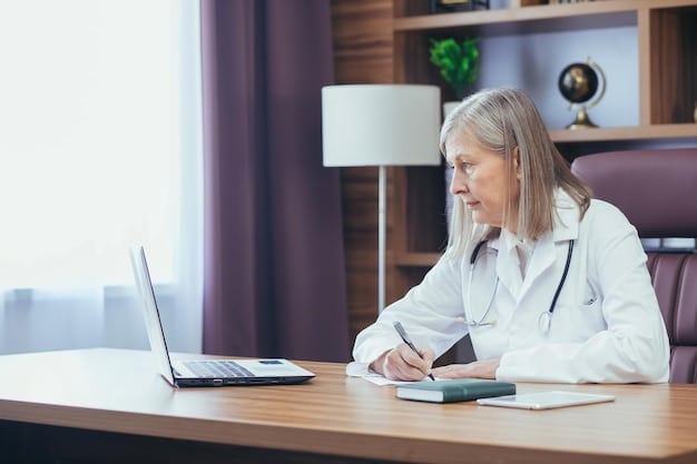 An older woman sitting at a table, looking distressed while reading a letter. Various medical bills and documents are scattered on the table around her. The scene conveys the stress and confusion often associated with receiving a denial letter from Social Security. The lighting is soft and diffused, highlighting her facial expression of concern regarding How to Appeal a Denied Social Security Disability Claim: A Step-by-Step Guide.