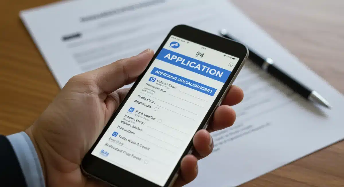 Digital application process for SNAP benefits on a smartphone