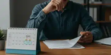 Person reviewing Disability Benefits 2025 documents, focused on future planning