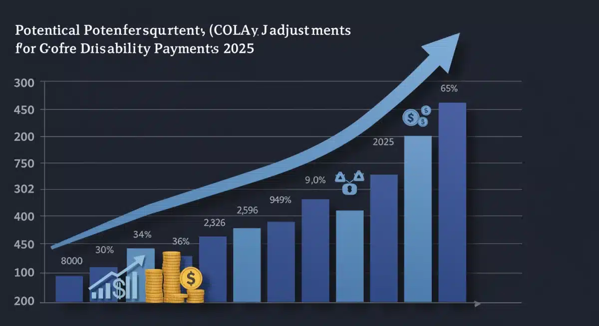 Chart showing cost-of-living adjustments for disability payments in 2025
