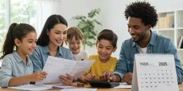 Family reviewing EITC 2025 tax documents for refund maximization