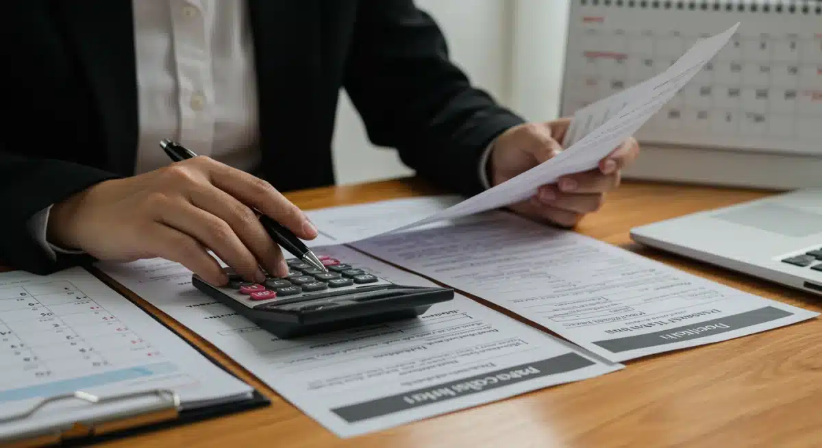 Person calculating potential Medicare savings benefits
