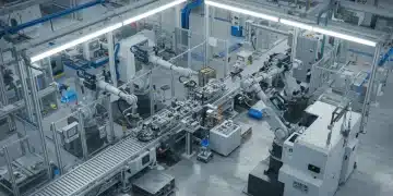 Modern automated manufacturing facility showcasing US industrial innovation
