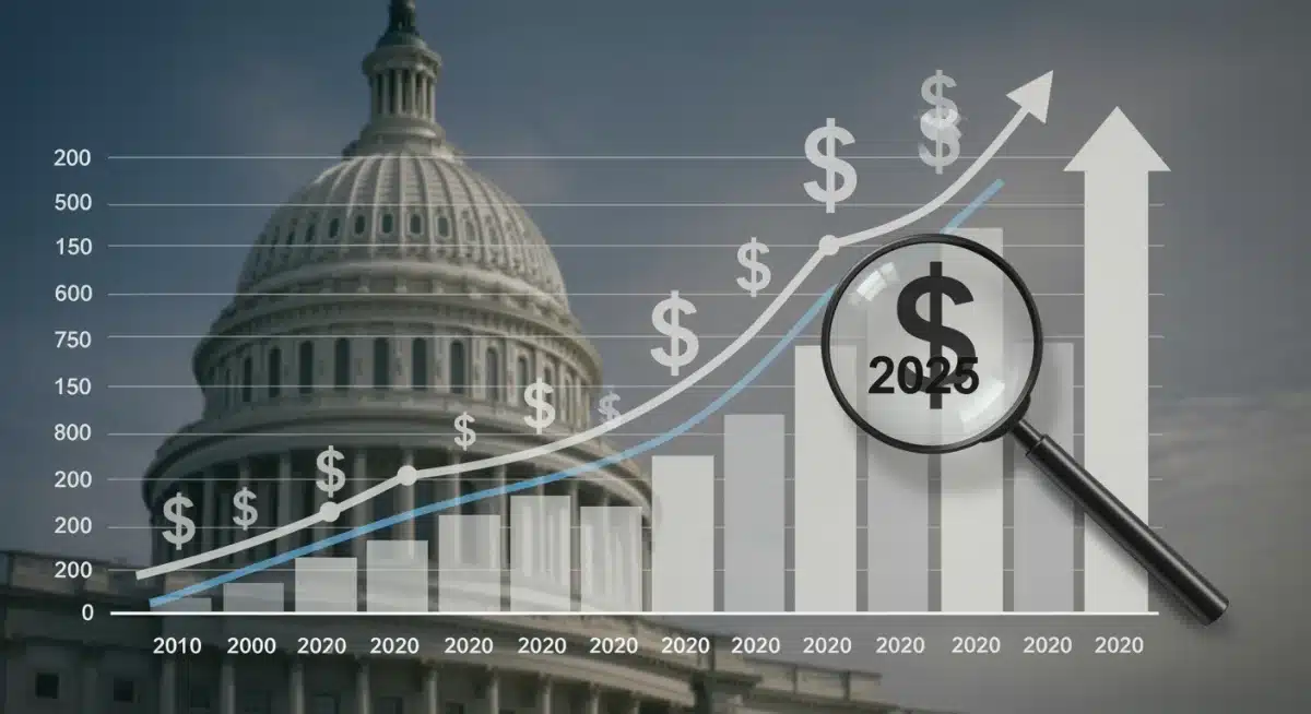 Projected national debt increase graph 2025