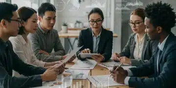 Small business owners reviewing federal grant applications for 2025