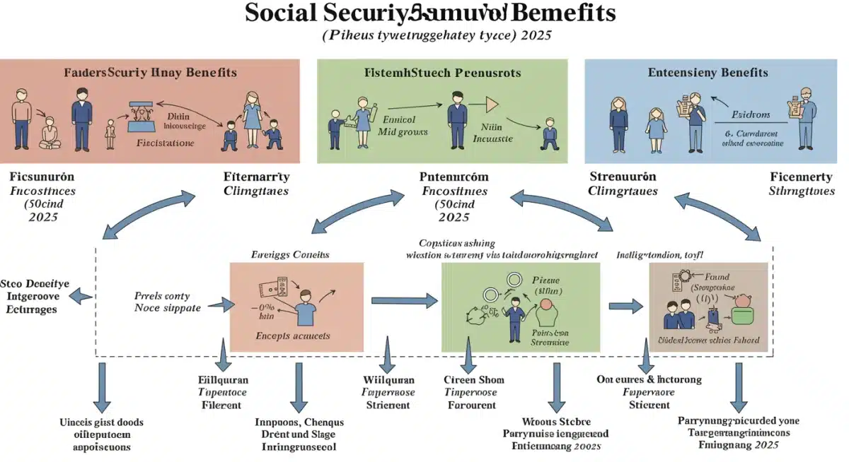Infographic detailing Social Security survivor benefits types and eligibility.