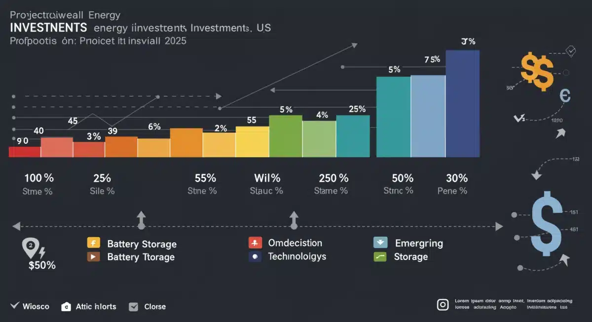 Projected US renewable energy investment breakdown 2025