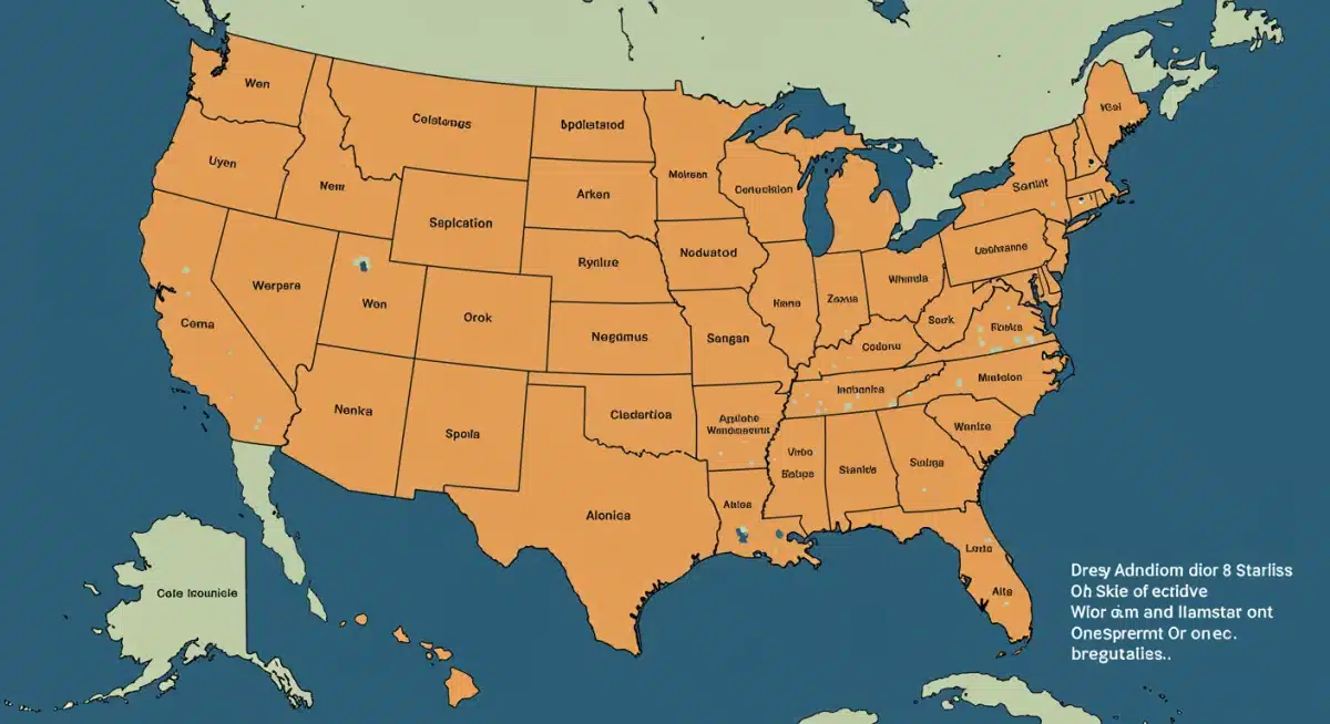 Map showing varying Section 8 application statuses across US regions.