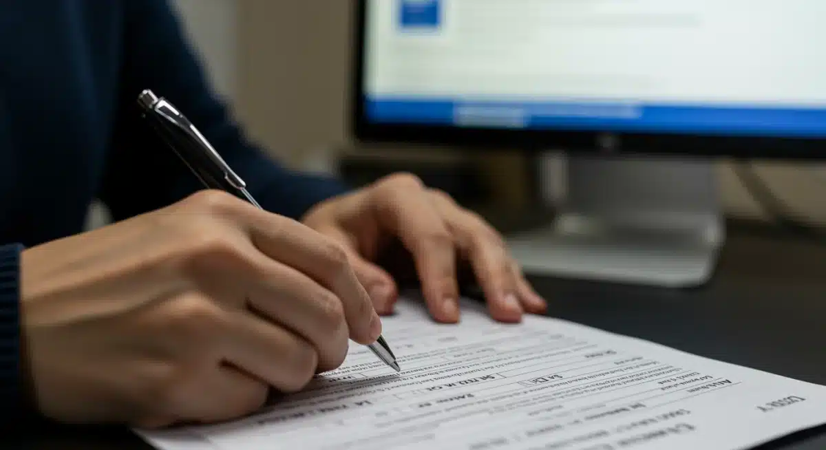 Filling out a VA disability claim form for 2025 benefits